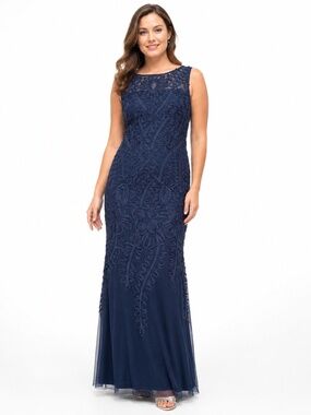 Adrianna Papell - Soutache textured gown